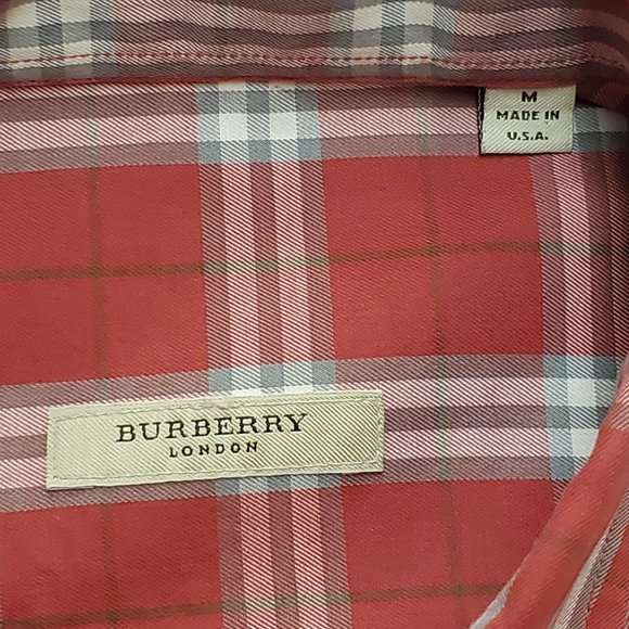 Burberry London Made in USA Button Down M - Picture 4 of 6